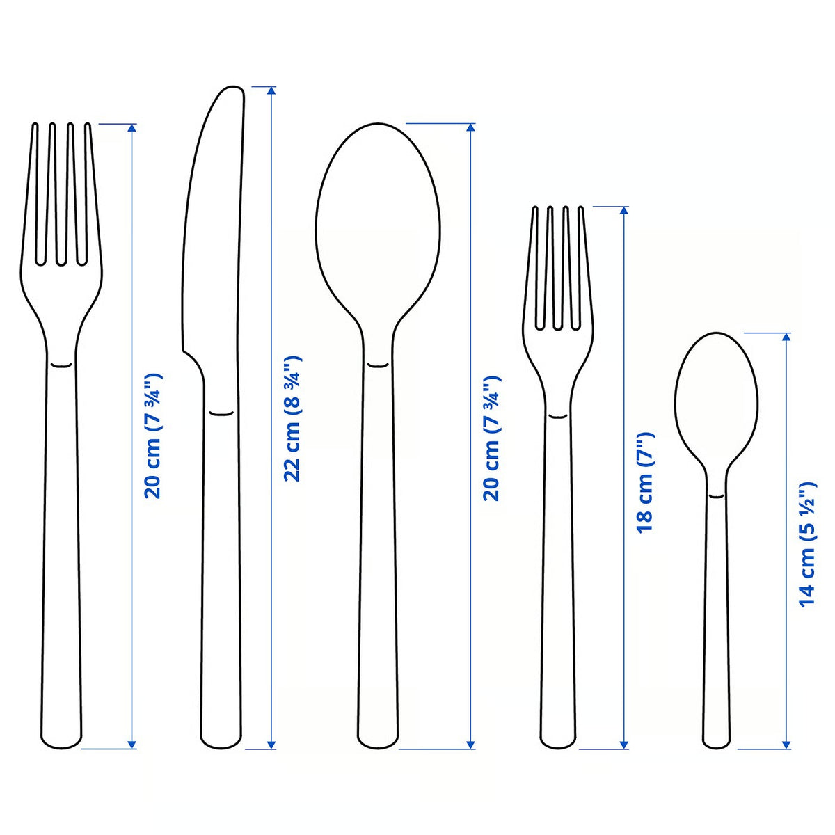 (20-piece)  IKEA 365+ cutlery set, stainless steel