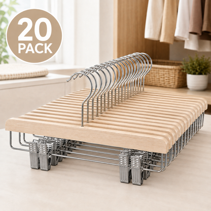 (20 PACK) IKEA BUMERANG Skirt hanger, natural