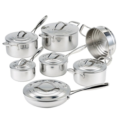 Lagostina 5-ply Clad Stainless-steel Cookware Set, 13-piece