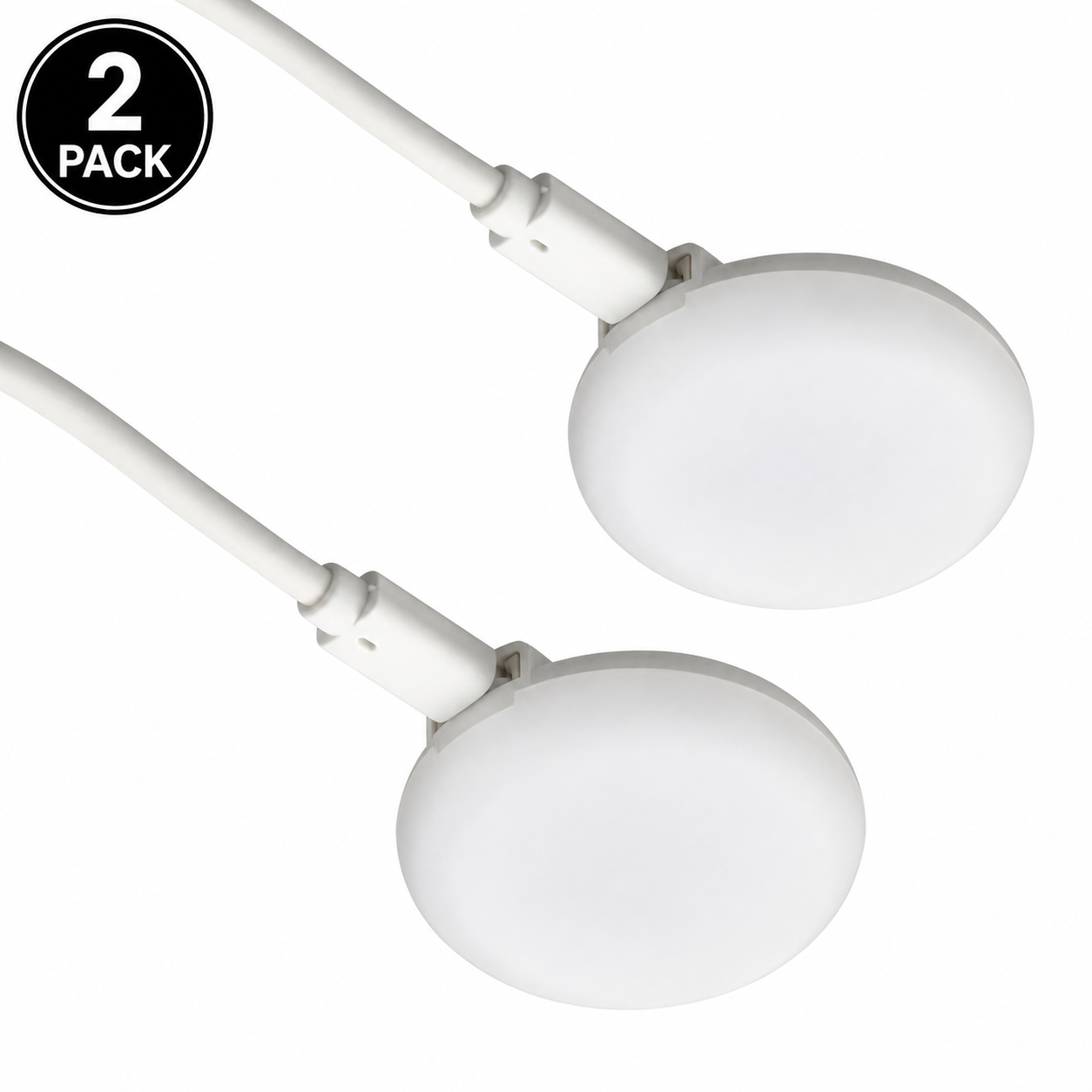 (2 PACK) IKEA KAPPLAKE USB-Powered LED Spotlight with Sticky Gel Pad – White