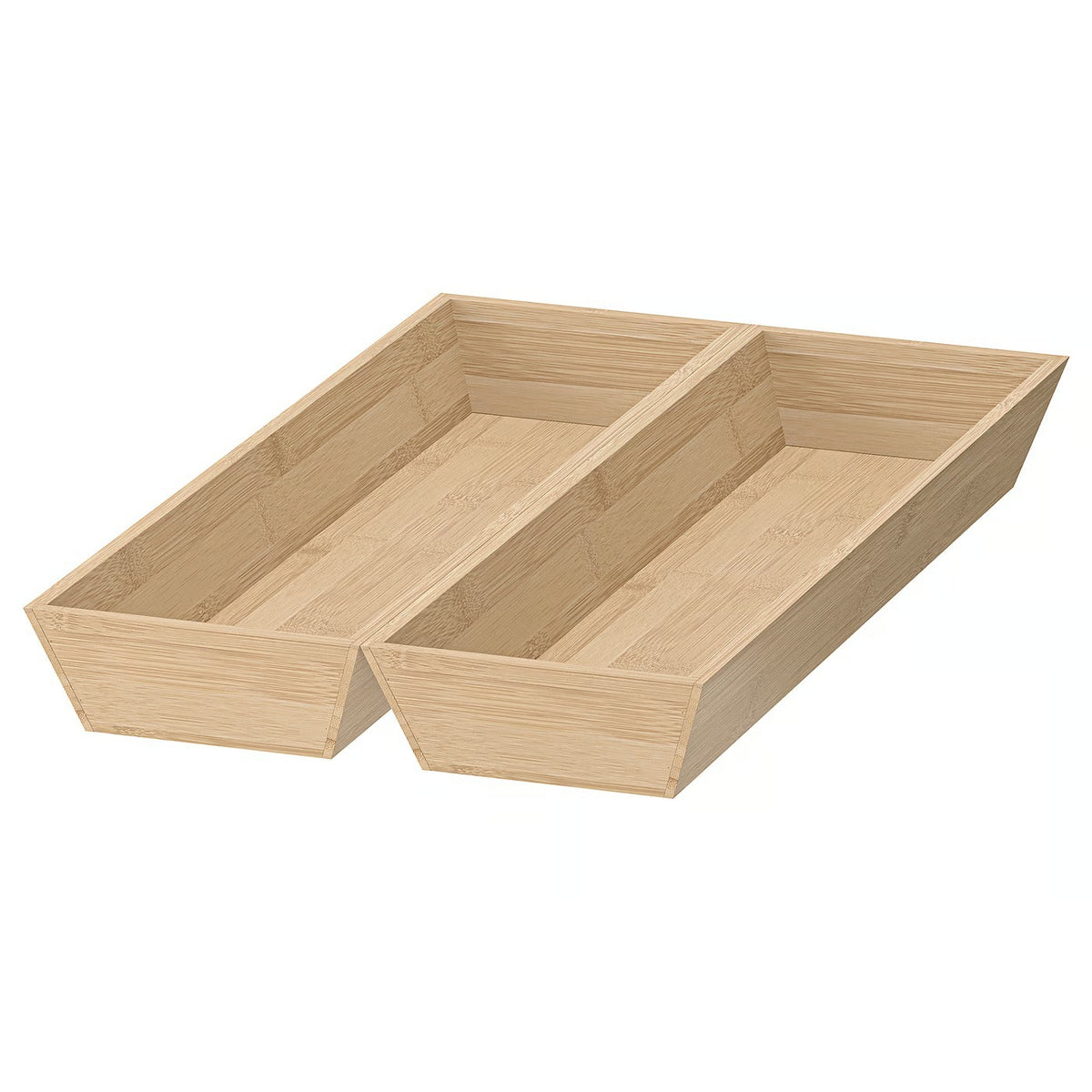 (2 Piece) IKEA UPPDATERA Utensil tray, bamboo, 15x50 cm (6x19 ½ ")