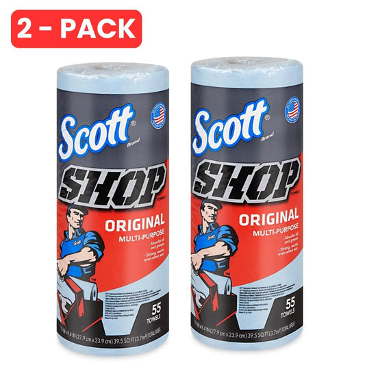 (2 Pack) Scott Shop Towels Original, 55 Towels per Roll