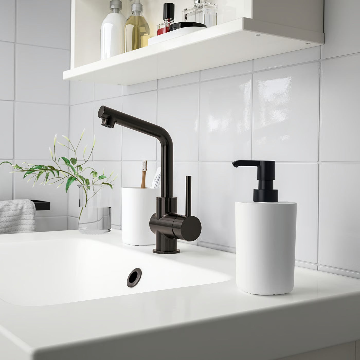 IKEA STORAVAN 3-piece bathroom set, white