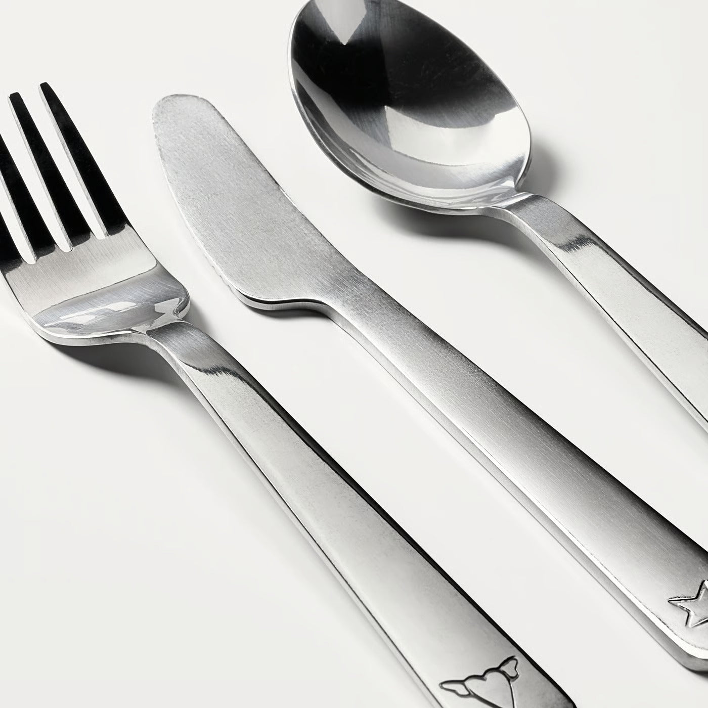 (3 Piece) Kids Stainless Steel Cutlery Set