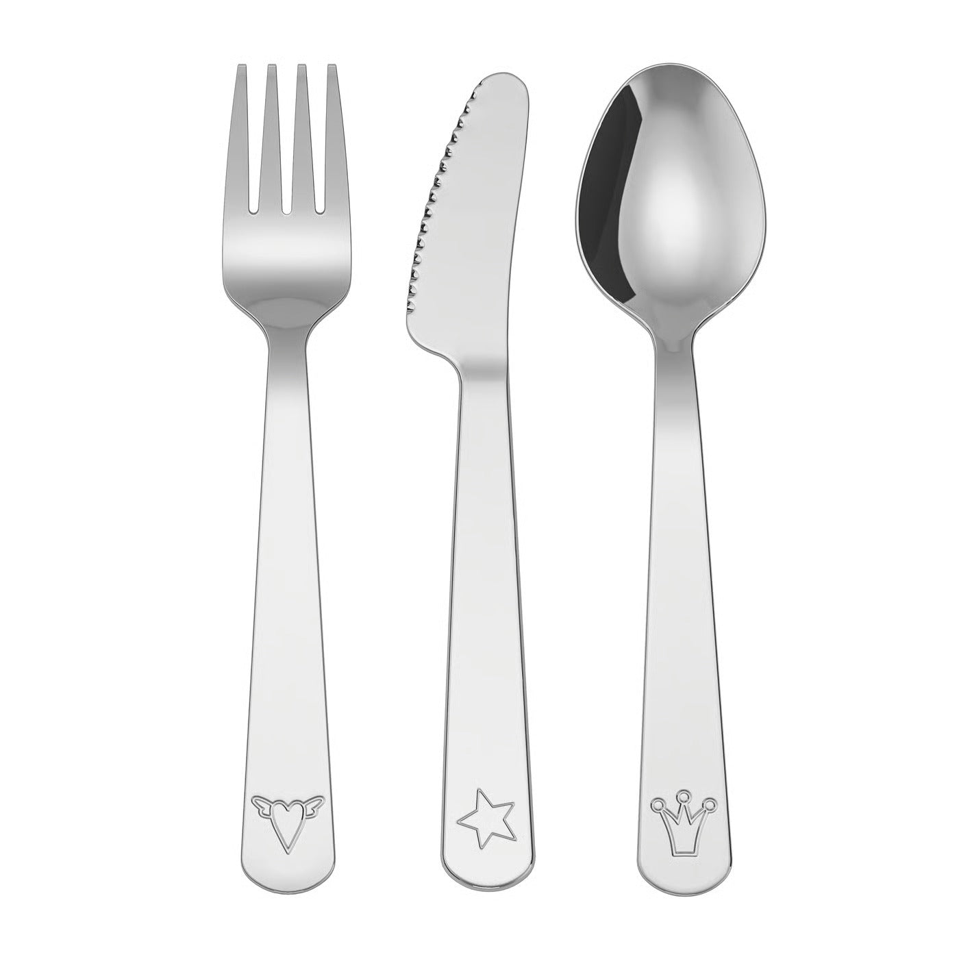 (3 Piece) Kids Stainless Steel Cutlery Set