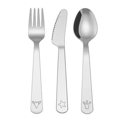 (3 Piece) Kids Stainless Steel Cutlery Set