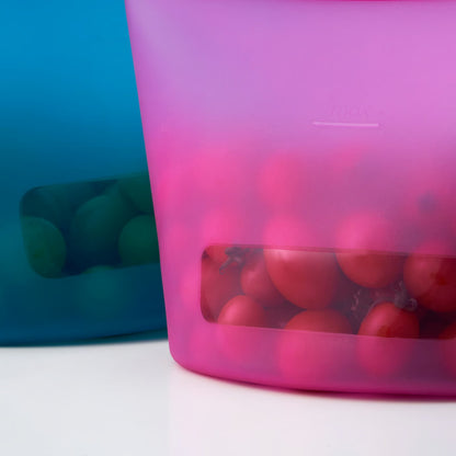 ( 3-piece ) FILFISK resealable bag set, multicolor/silicone, 1.0/1.2/2.5 l (1.1/1.3/2.6 qt)