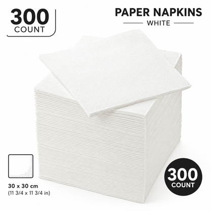 (300 PACK) IKEA STORÄTARE  Paper Napkins, 30 x 30 cm - White