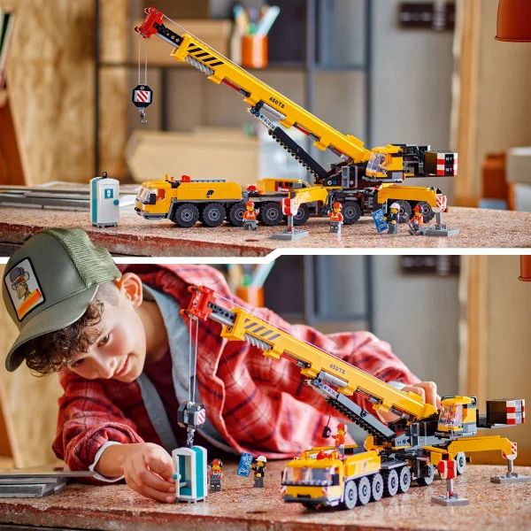 LEGO City Yellow Mobile Construction Crane Toy Set