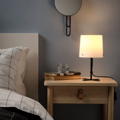 (2 PACK) IKEA BARLAST Table lamp, black/white, 31 cm (12 ")