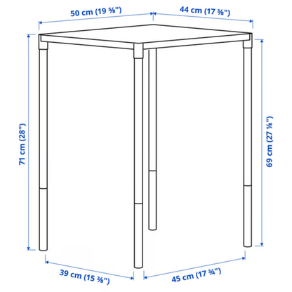 IKEA FEJAN Table, outdoor, white, 50x44 cm (19 5/8x17 3/8 ")