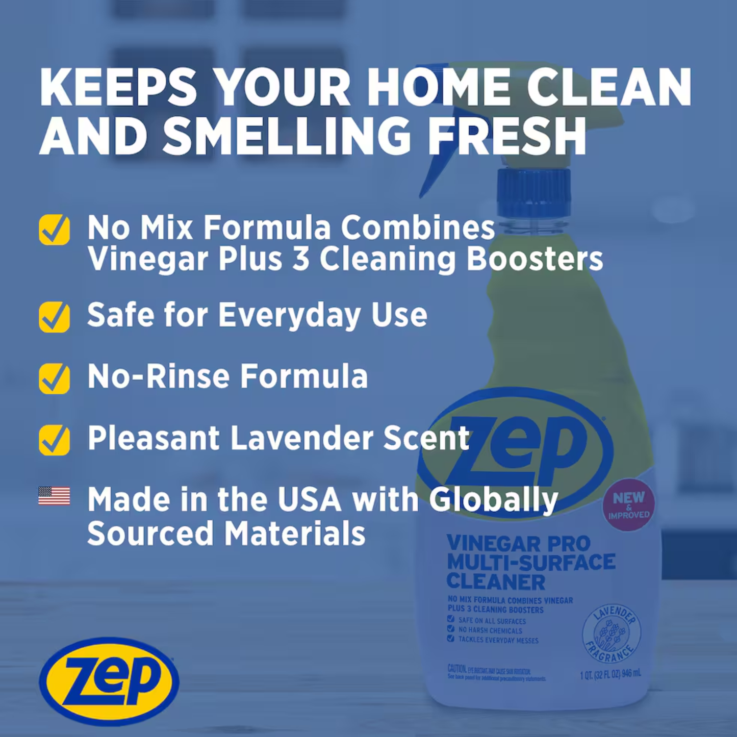 ZEP Vinegar-Based Multi-Surface Cleaner, 946 mL