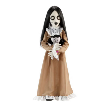 3 ft ANIMATED Creepy Girl with Doll