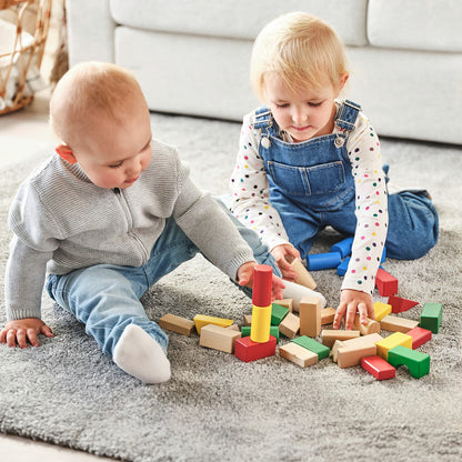 (40 Piece) IKEA UNDERHALLA wooden building block set, Multicolor