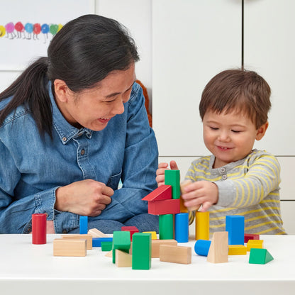 (40 Piece) IKEA UNDERHALLA wooden building block set, Multicolor