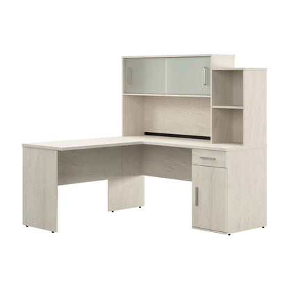 Bestar Orford L-Shaped Desk with Hutch