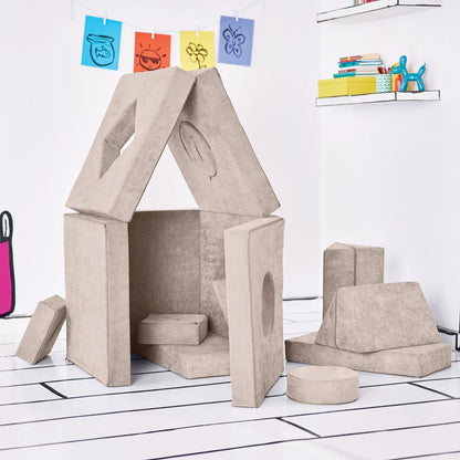 Yourigami 12-piece Kid’s Convertible Play Fort