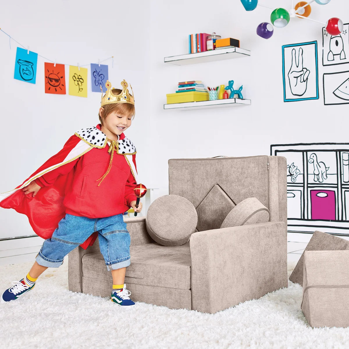 Yourigami 12-piece Kid’s Convertible Play Fort