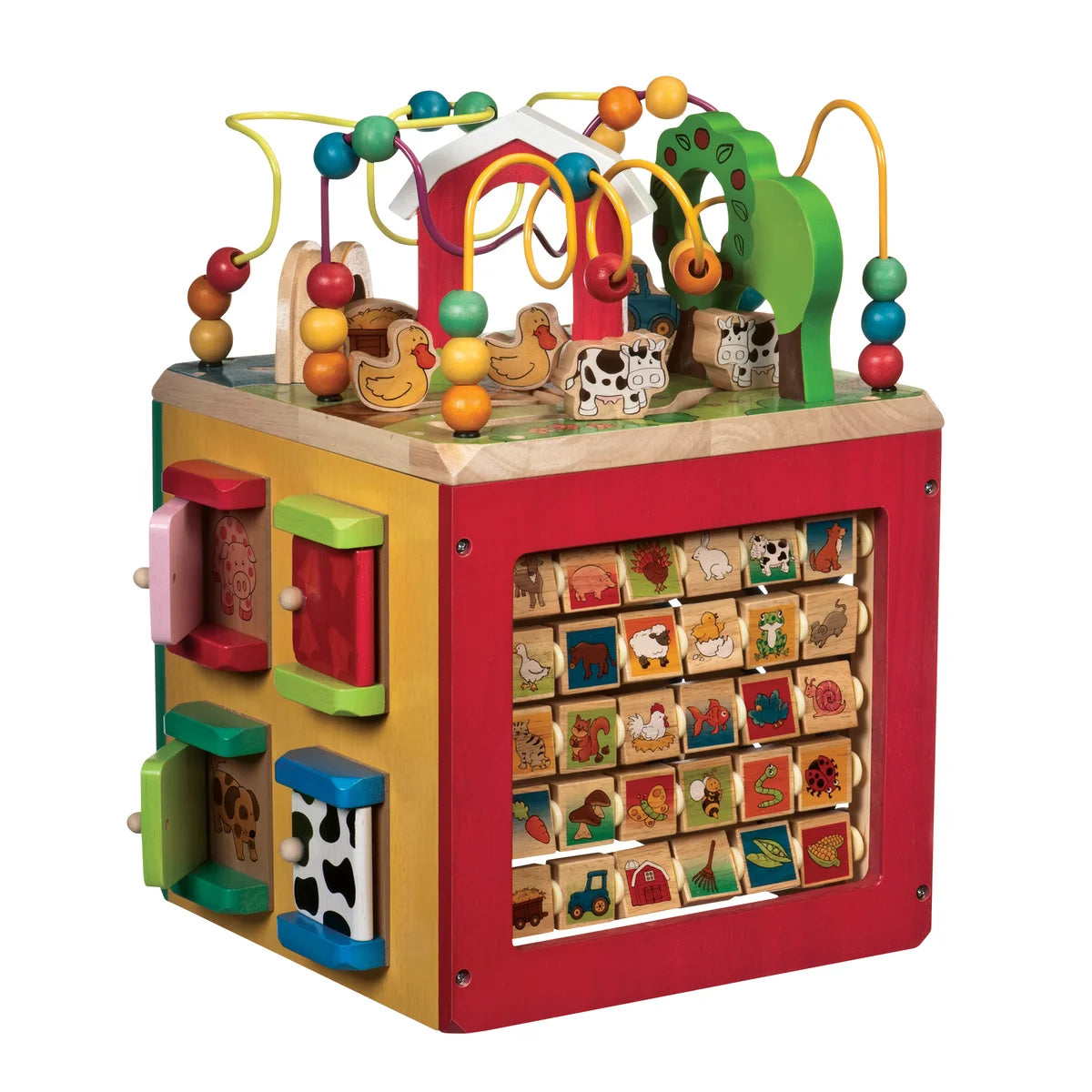 Farm-Themed Wooden Activity Center