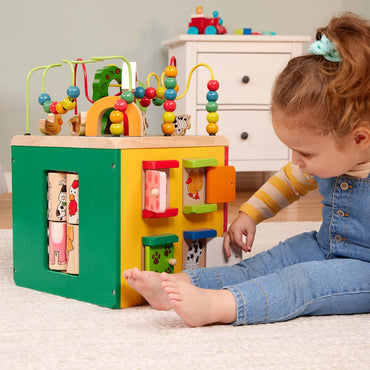 Farm-Themed Wooden Activity Center