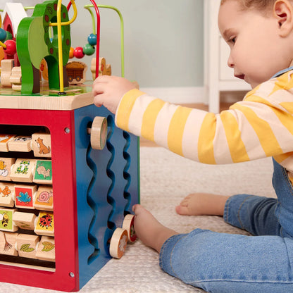 Farm-Themed Wooden Activity Center