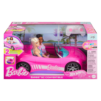 Hot Wheels Remote Control Barbie Convertible with 2 Dolls