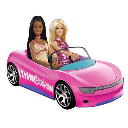 Hot Wheels Remote Control Barbie Convertible with 2 Dolls