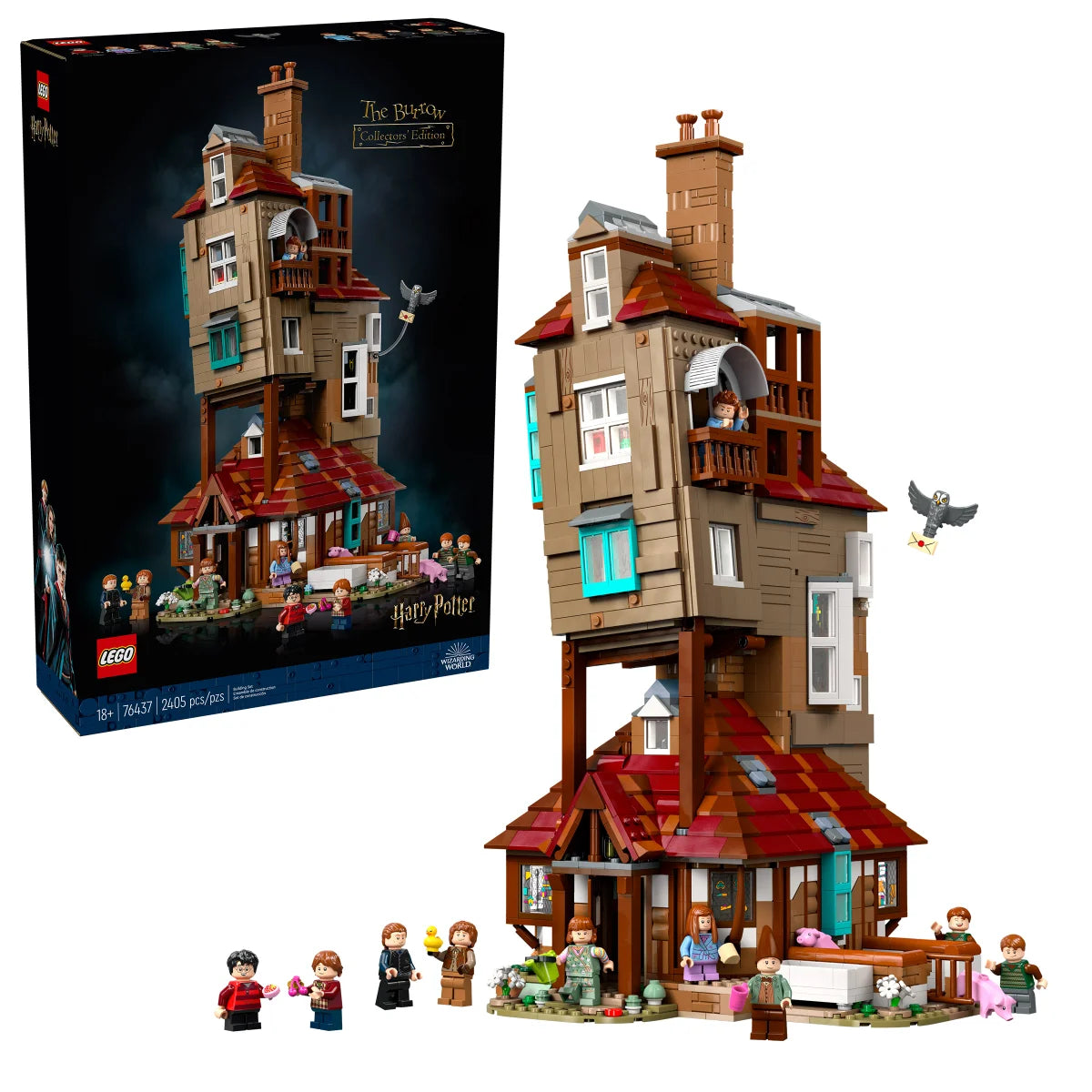 Online Only LEGO Harry Potter The Burrow – Collectors’ Edition, Weasley House Building Set  with Bonus LEGO Harry Potter Hogwarts Castle: Flying Lessons