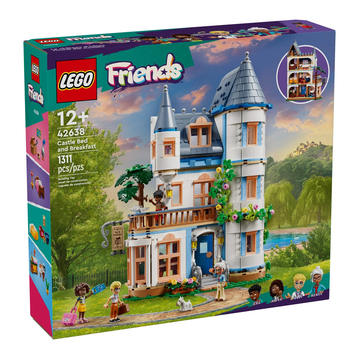 LEGO Friends Castle Bed and Breakfast Hotel Playset with Mini Dolls
