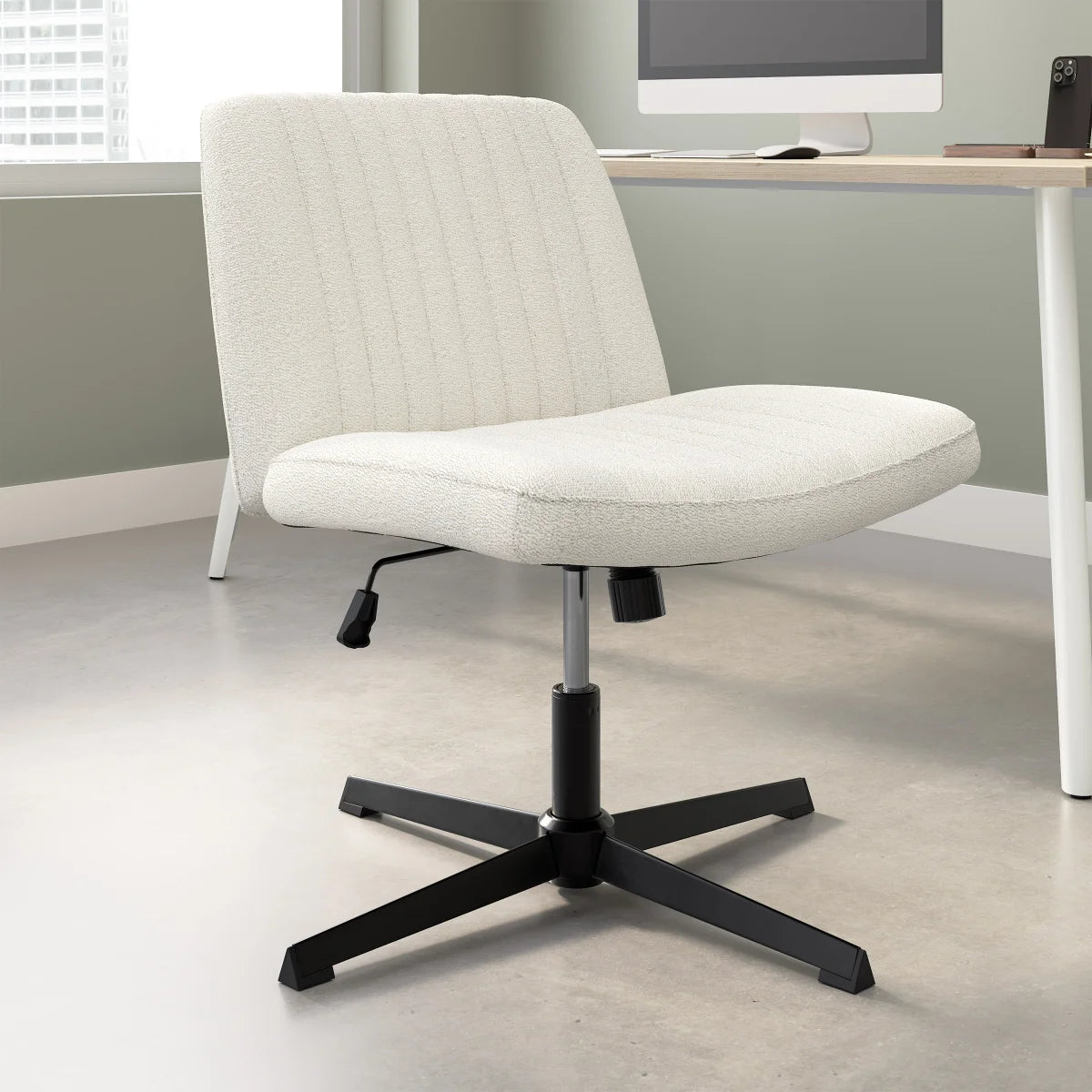 Sutton Armless Fabric Swivel Office Chair