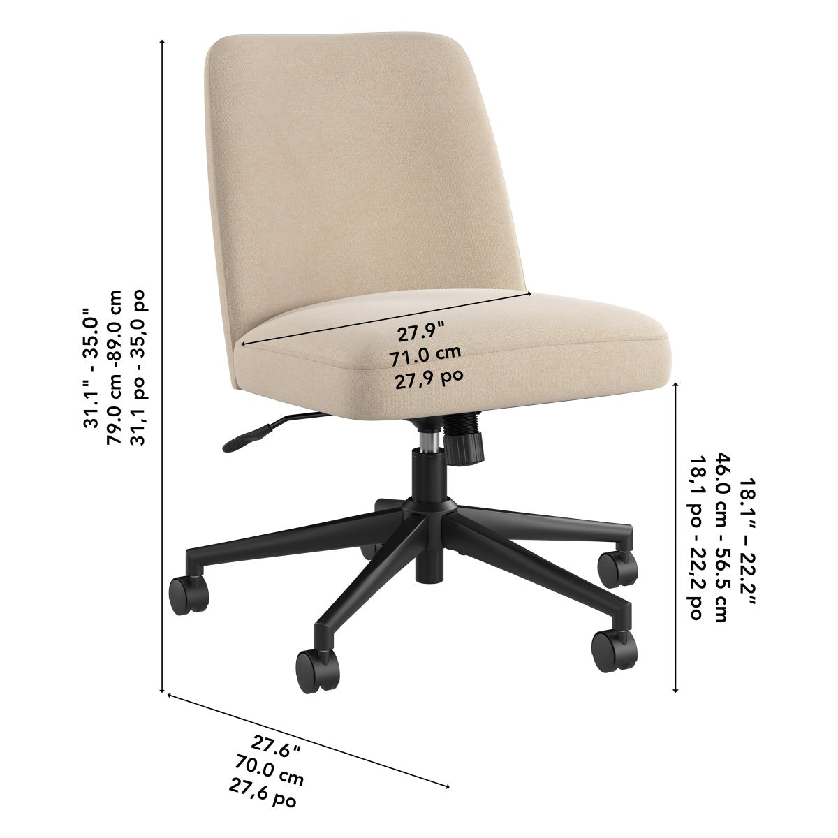 Serenity Mid Back Fabric Office Chair