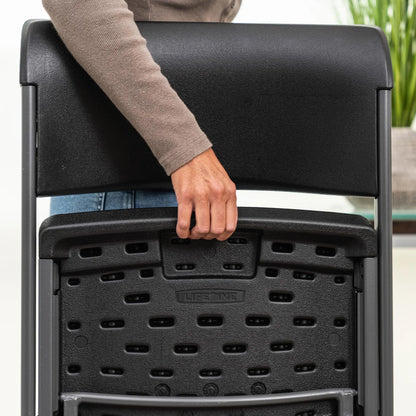 Lifetime Bypass Commercial Folding Chairs, 4-pack