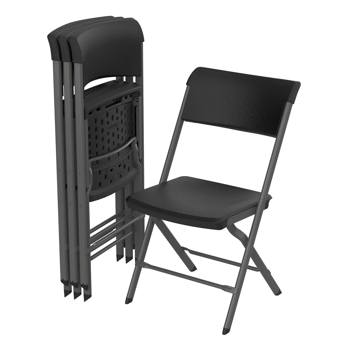 Lifetime Bypass Commercial Folding Chairs, 4-pack