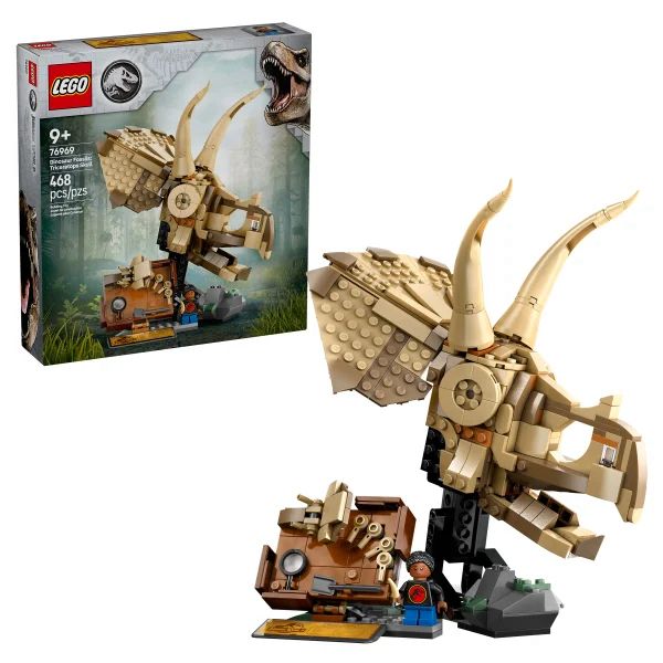 LEGO Jurassic World Dinosaur Fossils Triceratops Skull Building Toy