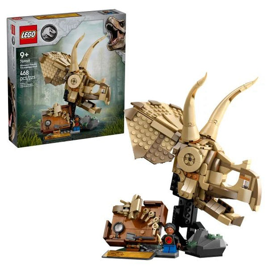 LEGO Jurassic World Dinosaur Fossils Triceratops Skull Building Toy