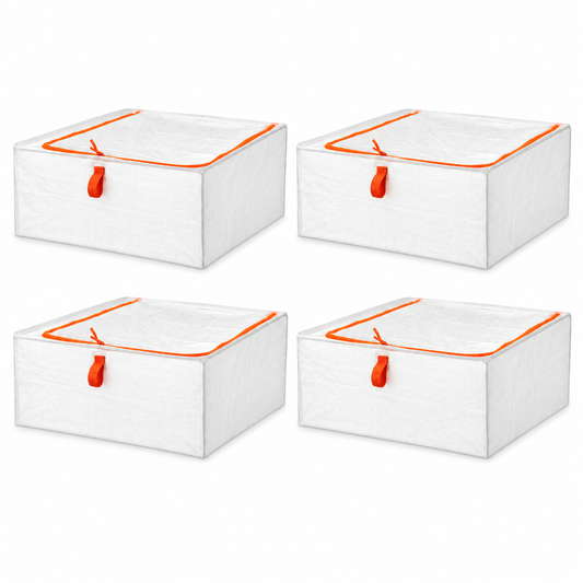(4 PACK) IKEA PÄRKLA Storage case, 55x49x19 cm (21 ¾x19 ¼x7 ½ ")