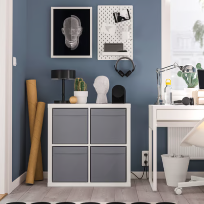 (4 PACK) IKEA DRÖNA Box, 33x38x33 cm (13x15x13 "),DARK GRAY