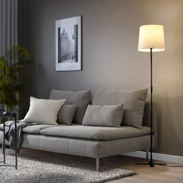 IKEA BARLAST Floor lamp, black/white, 150 cm (59 ")