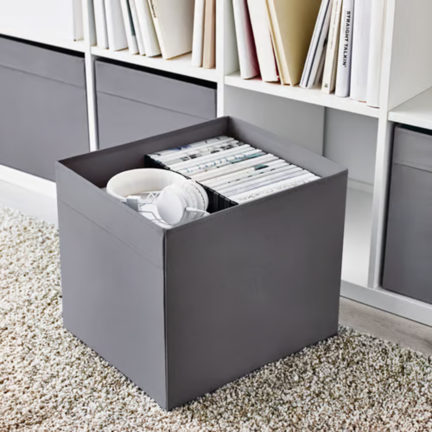 (4 PACK) IKEA DRÖNA Box, 33x38x33 cm (13x15x13 "),DARK GRAY