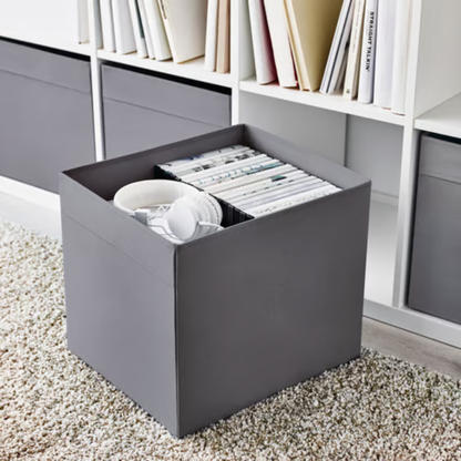 (4 PACK) IKEA DRÖNA Box, 33x38x33 cm (13x15x13 "),DARK GRAY