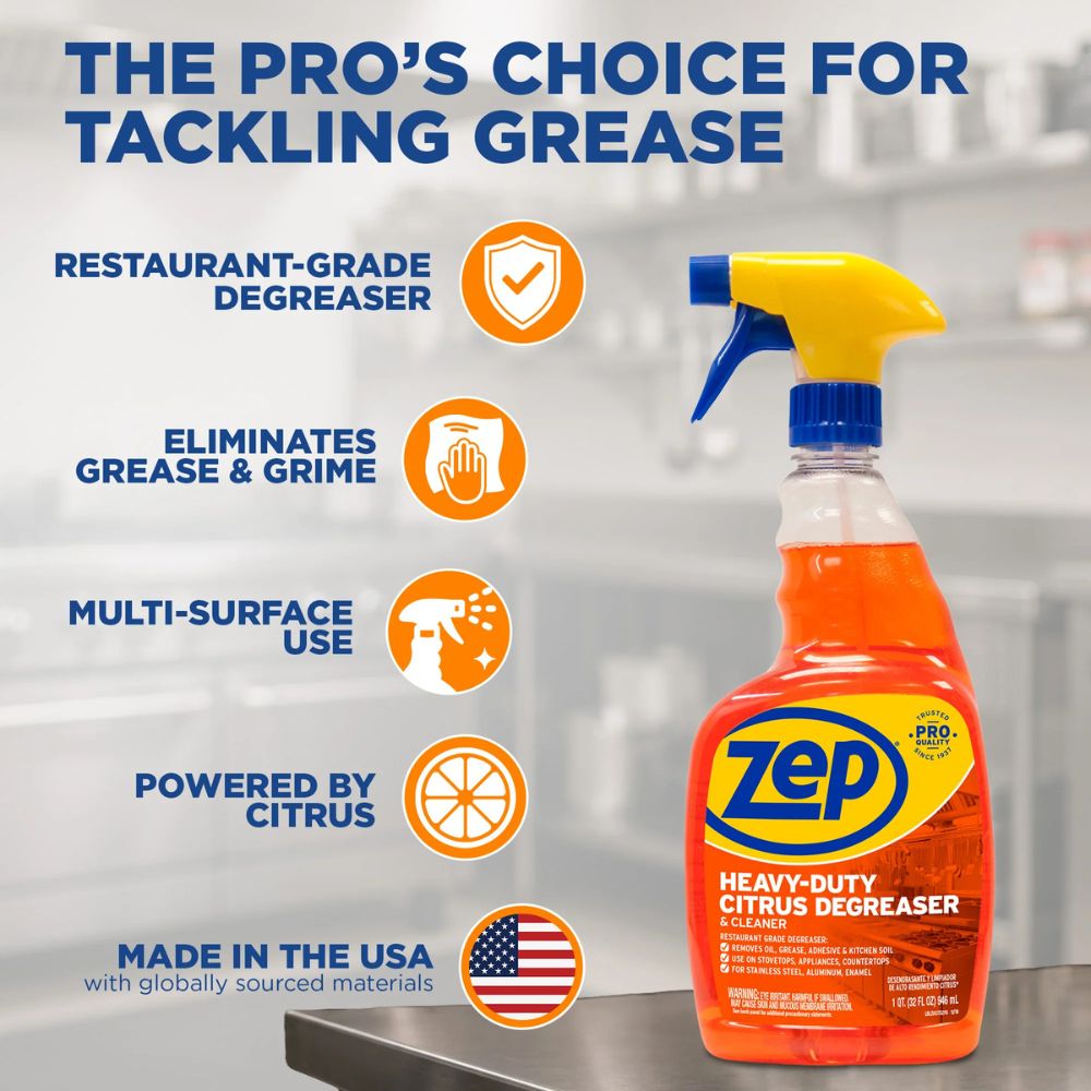 Zep Heavy-Duty Citrus Degreaser Cleaner 32 oz