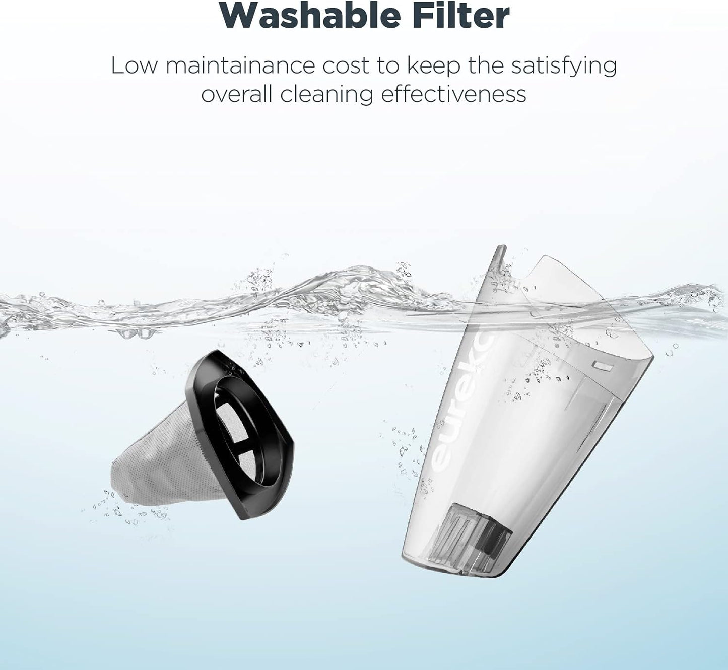 Eureka Home Lightweight Corded Stick Vacuum Cleaner, Powerful Suction Convenient Small Vacuum for Hard Floor, 3-in-1 Hand Vacuum, Blaze Black, NES212C