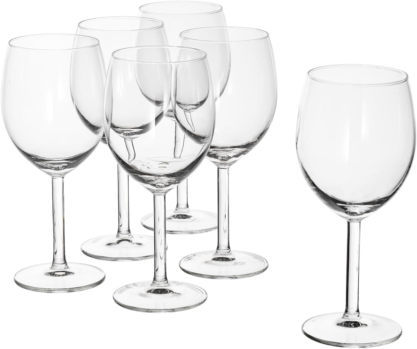 Red Wine Glass by Ikea- Svalka Series Set of 6, 10 0Z