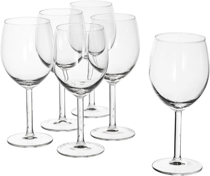 Red Wine Glass by Ikea- Svalka Series Set of 6, 10 0Z