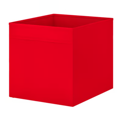 (2 PACK) IKEA DRÖNA Box, 33x38x33 cm (13x15x13 "),RED
