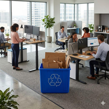 16 Gallon (60.5L) Recycle Bin, 15.5 x 15.5 x 19 Inches, Blue Recycling, 1-Pack