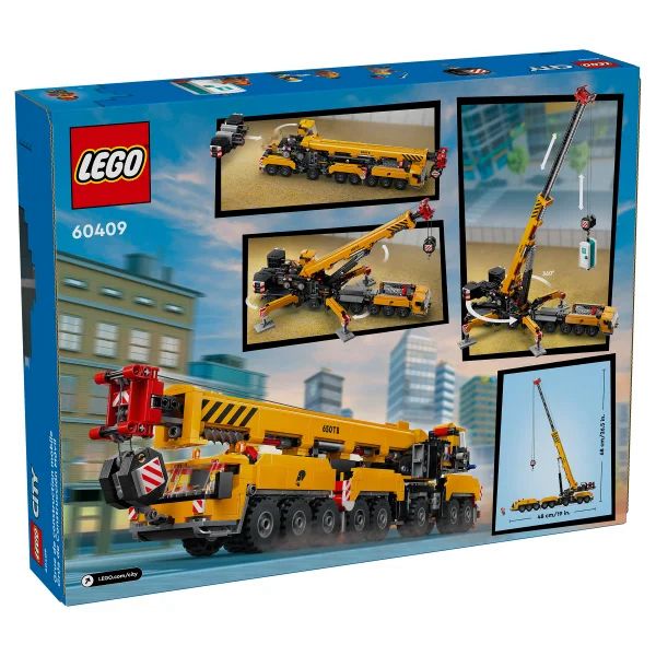 LEGO City Yellow Mobile Construction Crane Toy Set