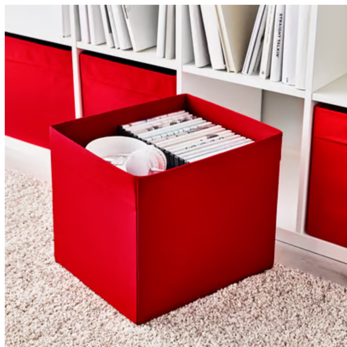 (2 PACK) IKEA DRÖNA Box, 33x38x33 cm (13x15x13 "),RED