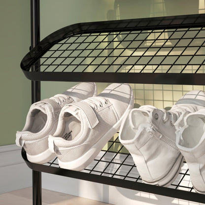 IKEA ÄLGANÄS Shoe rack, black, 76x24x59 cm (29 7/8x9 1/2x23 1/4 ")