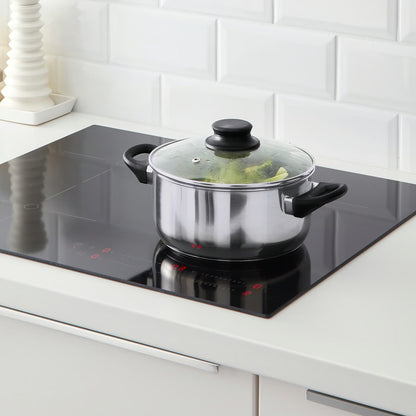 IKEA ANNONS cookware set, glass/stainless steel